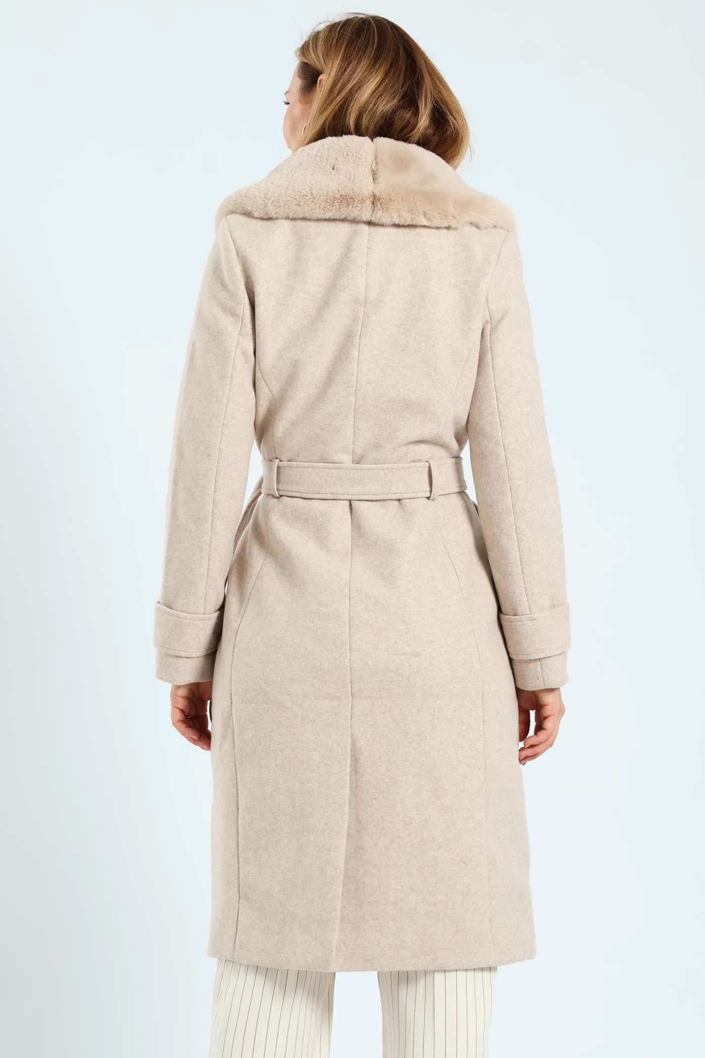 Diana Fur Collar Coat - Oatmeal sold by Edgars product image thumbnail 3