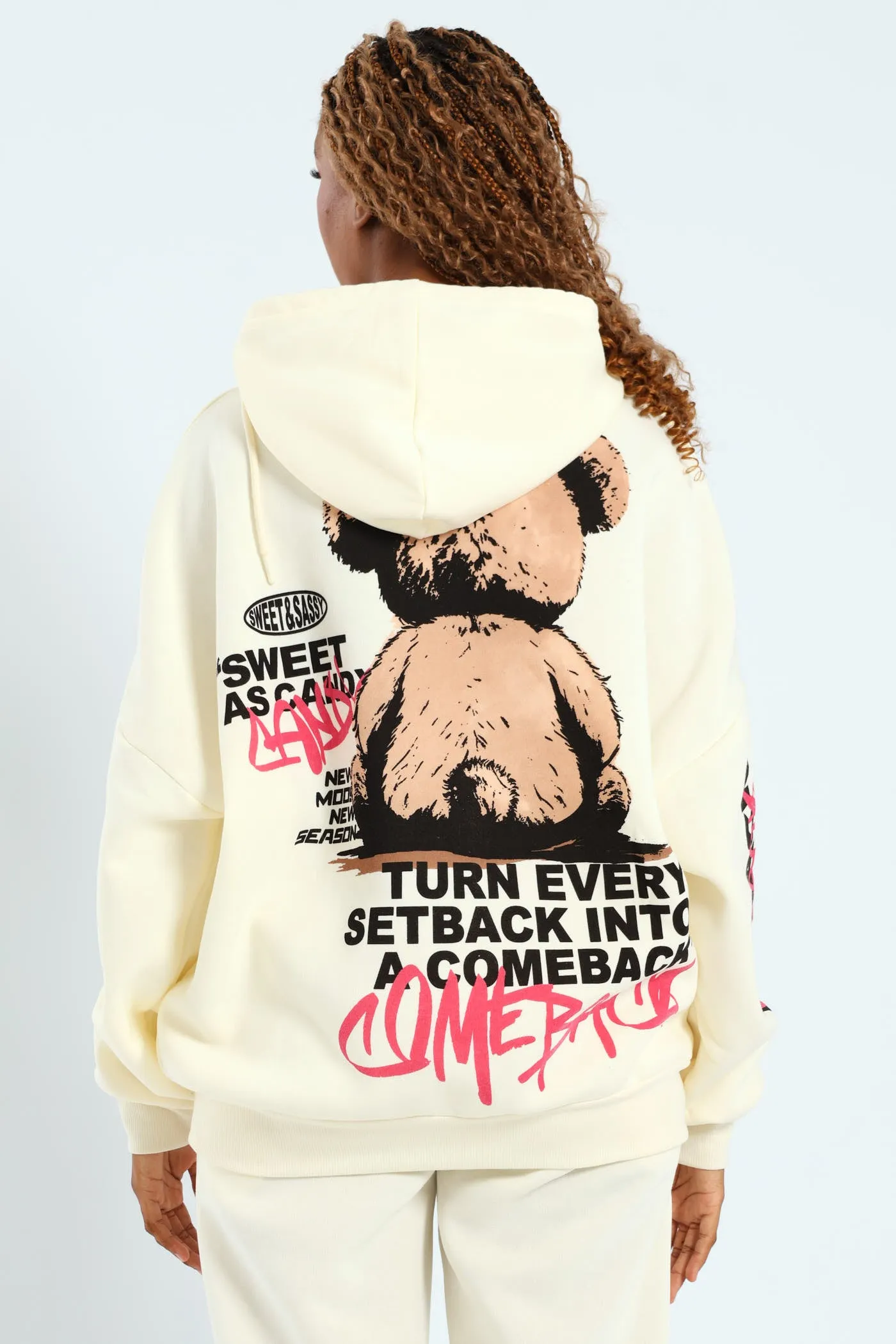 Skela Oversized Hoody - Cream sold by Edgars product image thumbnail 3