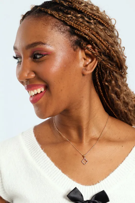 Clover Pendant Necklace - Gold sold by Edgars