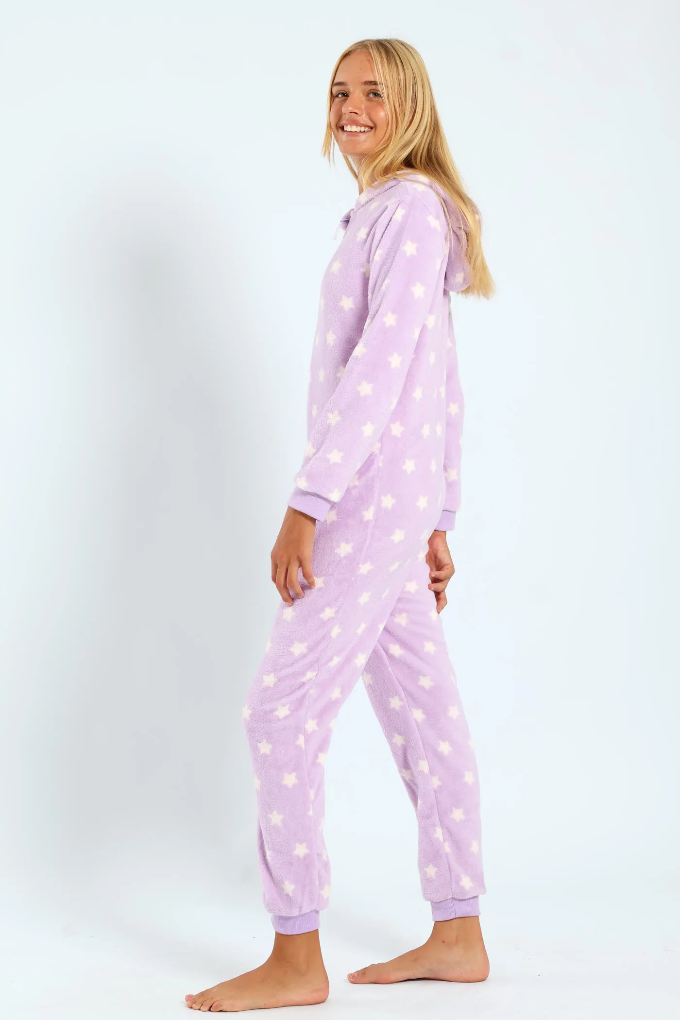 Girls Star Print Onesie - Lilac sold by Edgars product image thumbnail 2