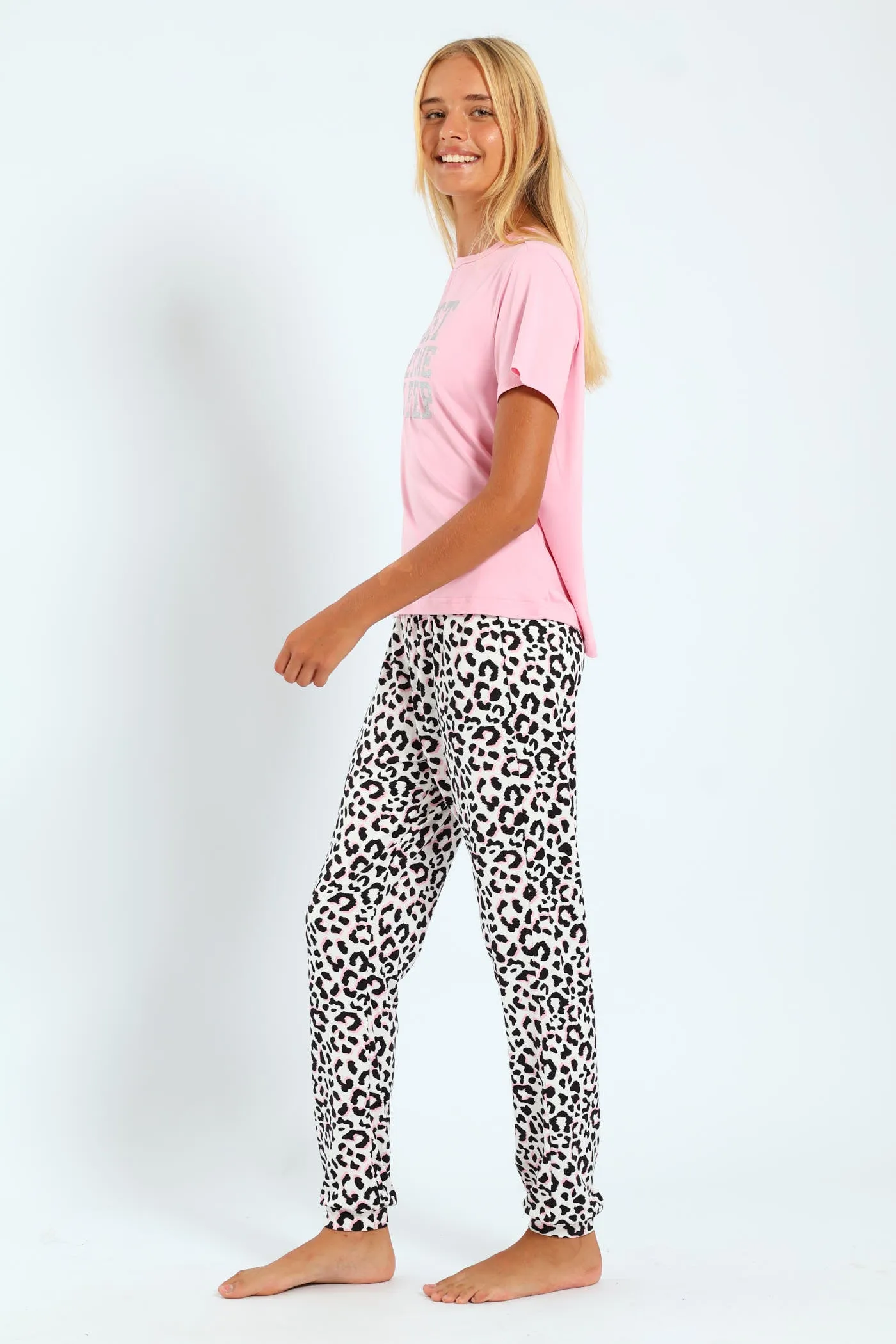 Girls Spots Short Sleeve Sleep Set - Pink sold by Edgars product image thumbnail 2