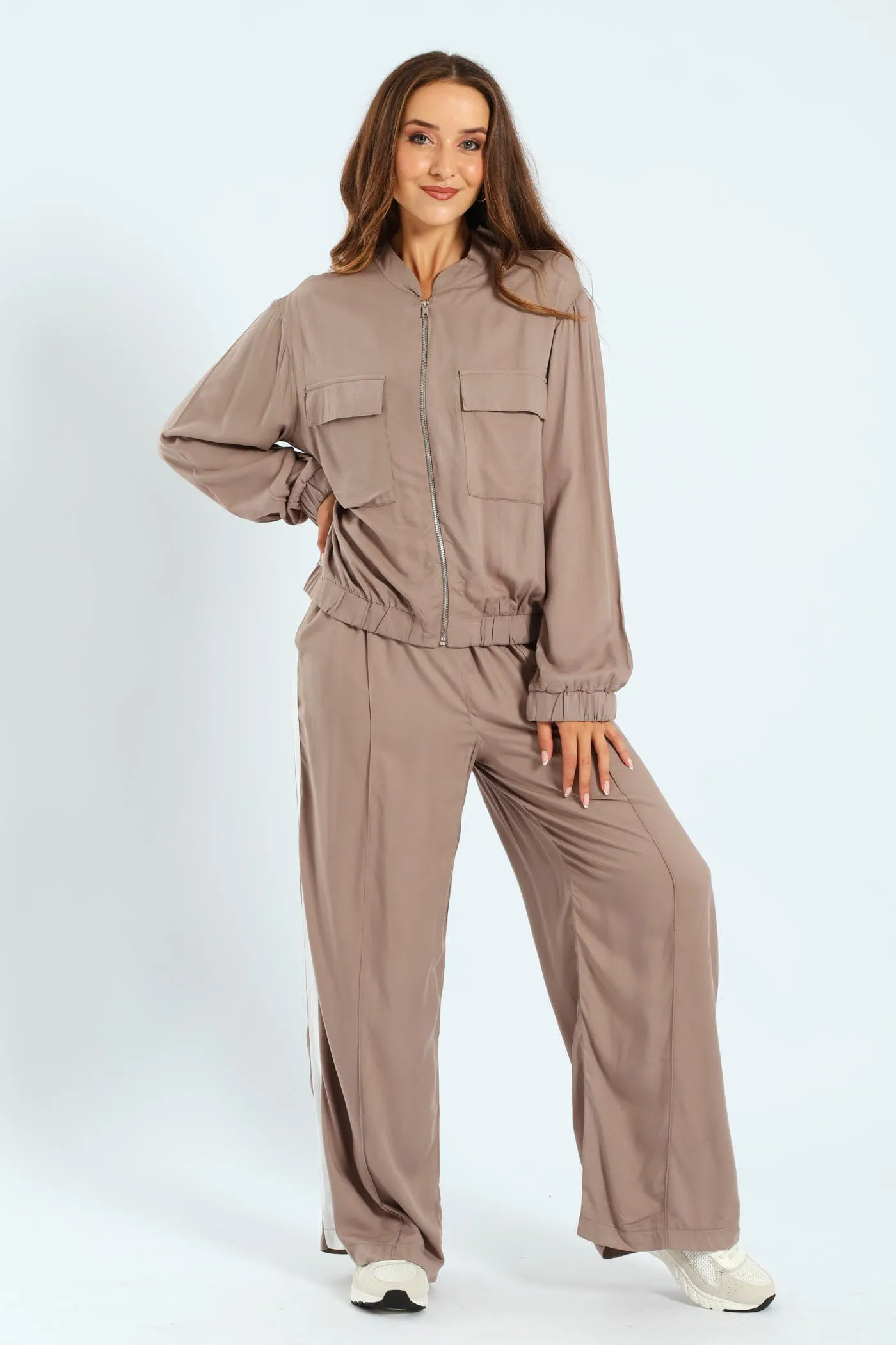 Utility Pocket Bomber With Sportstripe - Taupe sold by Edgars product image thumbnail 2