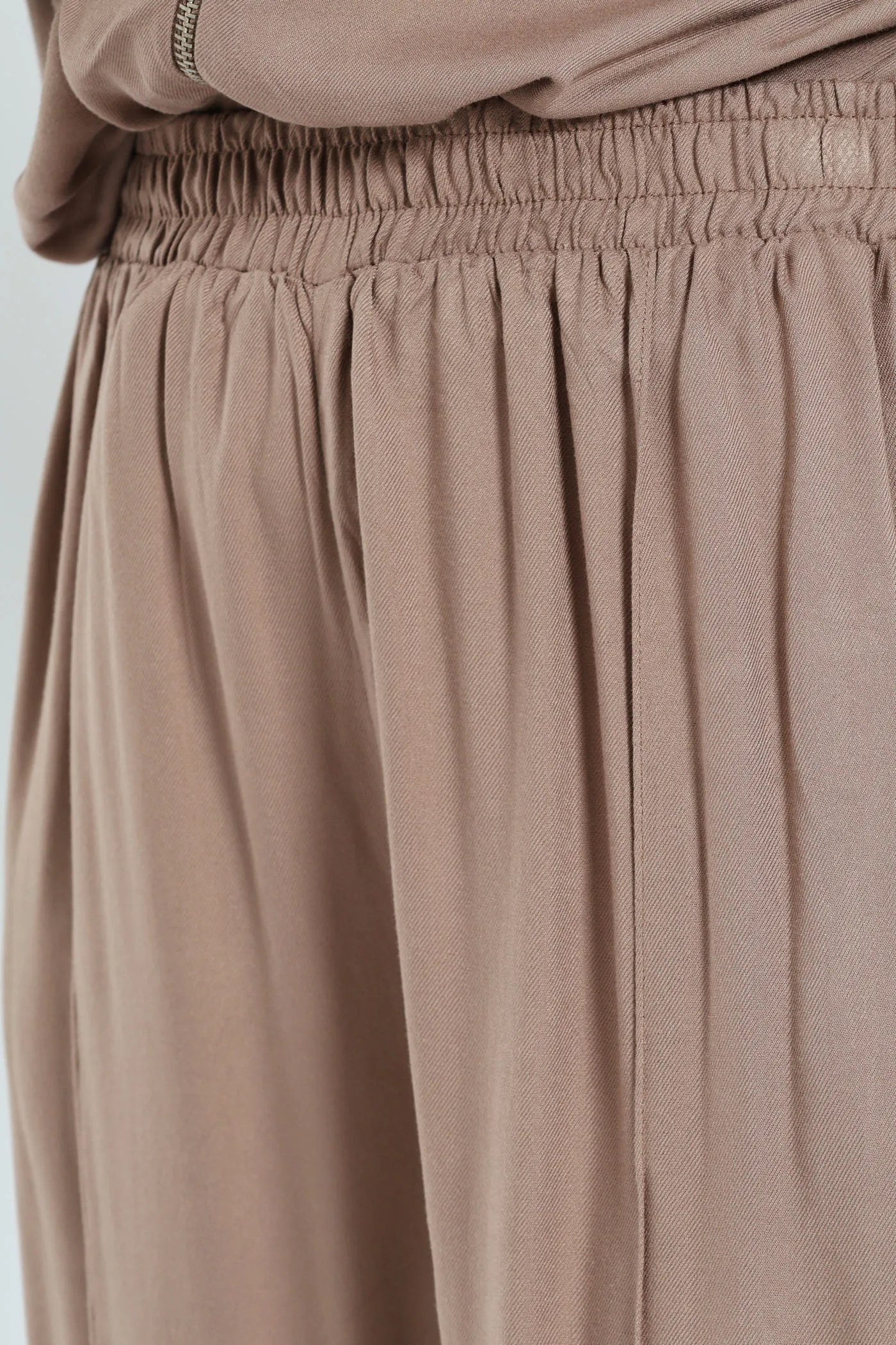 Sportstripe & Pintuck Pull-On Wideleg Pants - Taupe sold by Edgars product image thumbnail 5