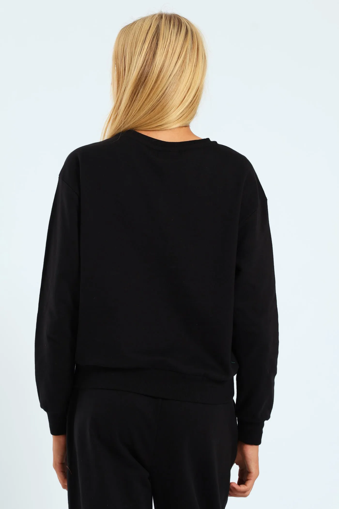 Girls Cherry Fleece Crew Top - Black sold by Edgars product image thumbnail 4