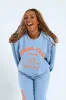 Printed Crew Fleece Top - Light Blue sold by Edgars