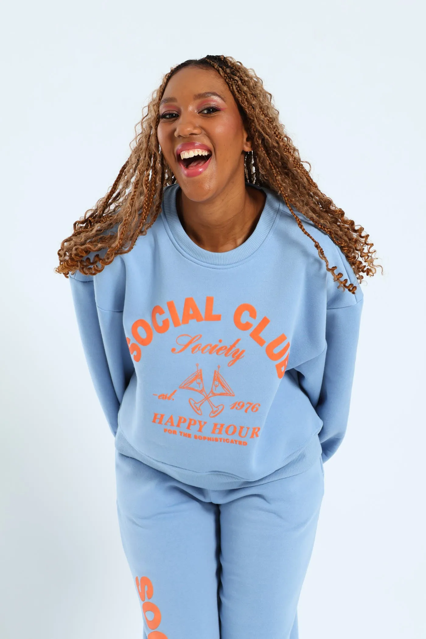 Printed Crew Fleece Top - Light Blue sold by Edgars product image thumbnail 2