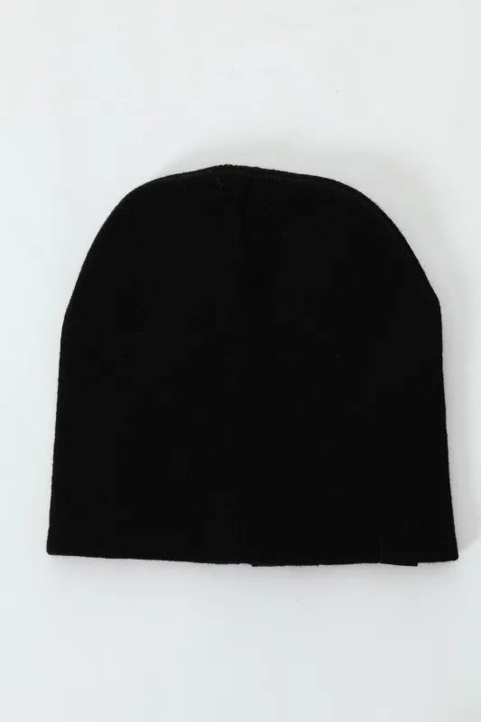 Micro Knit Beanie - Black sold by Edgars