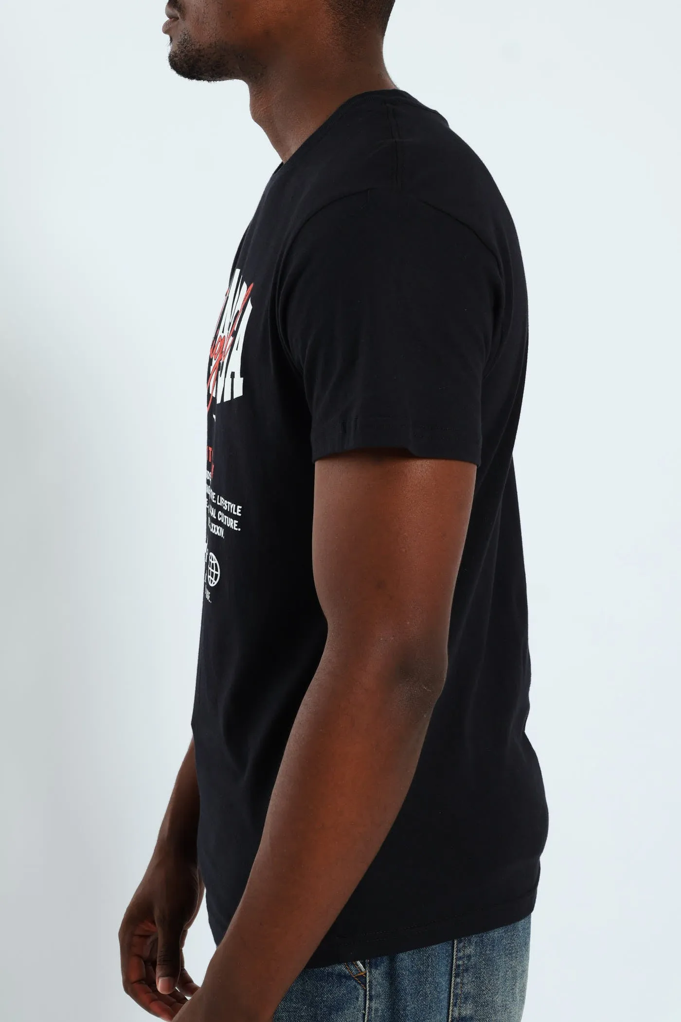 Short Sleeve Basic Print Tee - Black sold by Edgars product image thumbnail 2