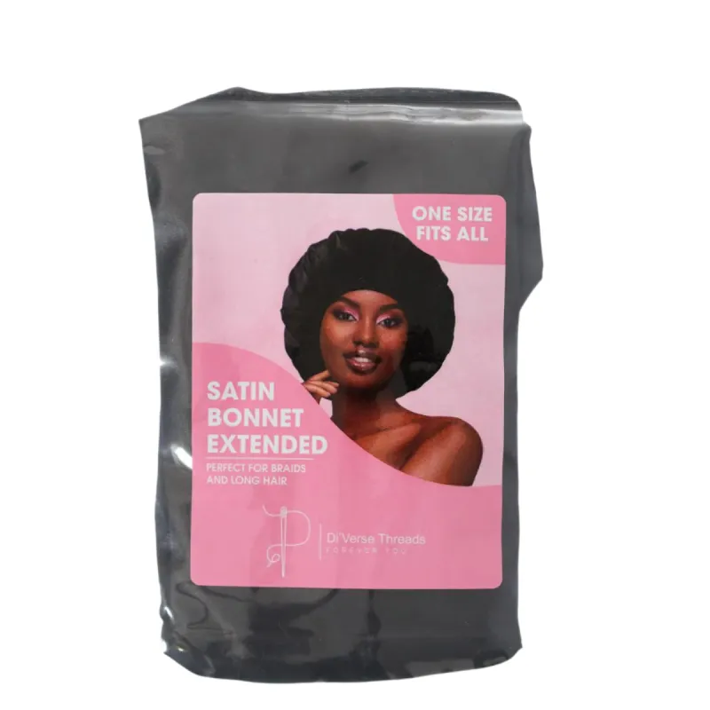 Satin Bonnet - Black sold by Edgars