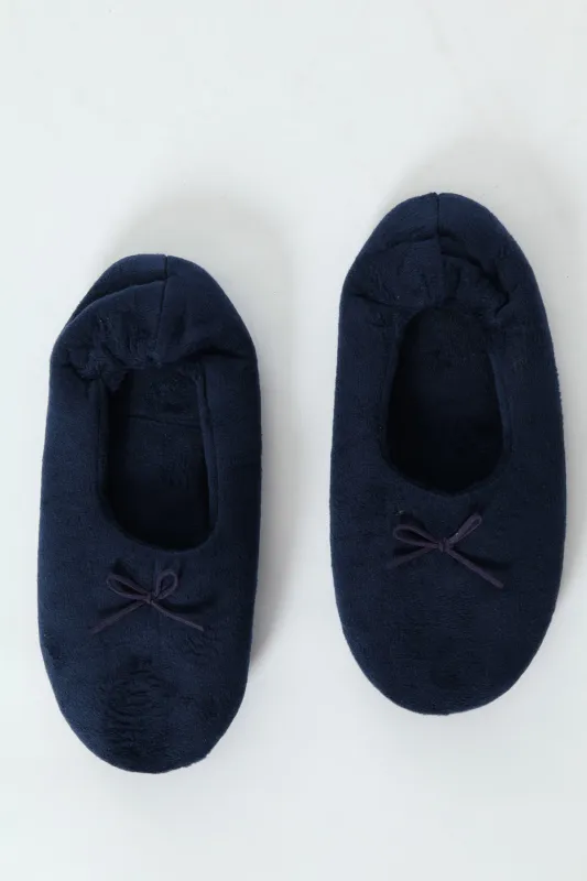 Ballerina Slipper Sock - Navy sold by Edgars 