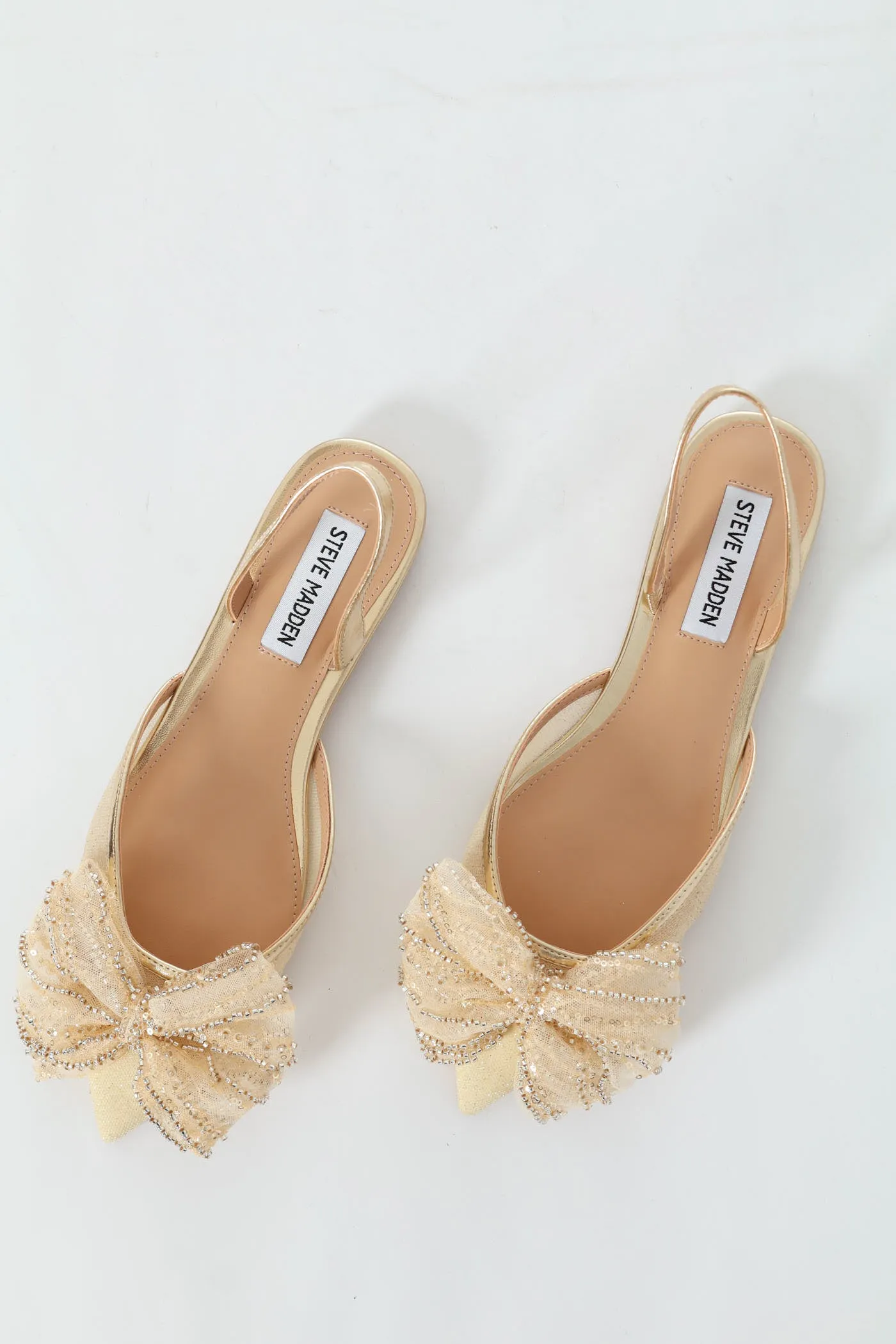 Calibria Pointed Toe Bow Sling Back - Gold sold by Edgars