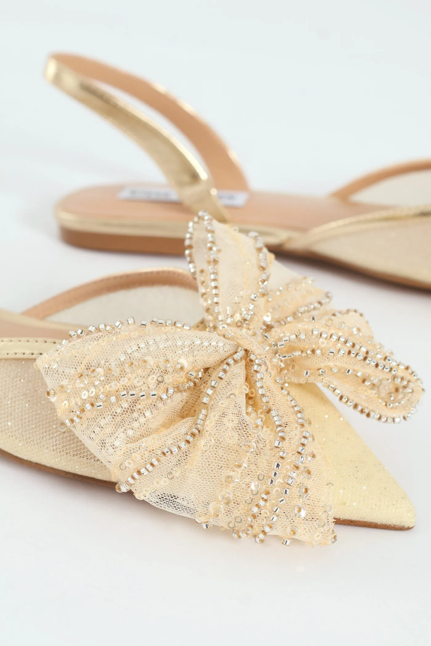 Calibria Pointed Toe Bow Sling Back - Gold sold by Edgars product image thumbnail 2