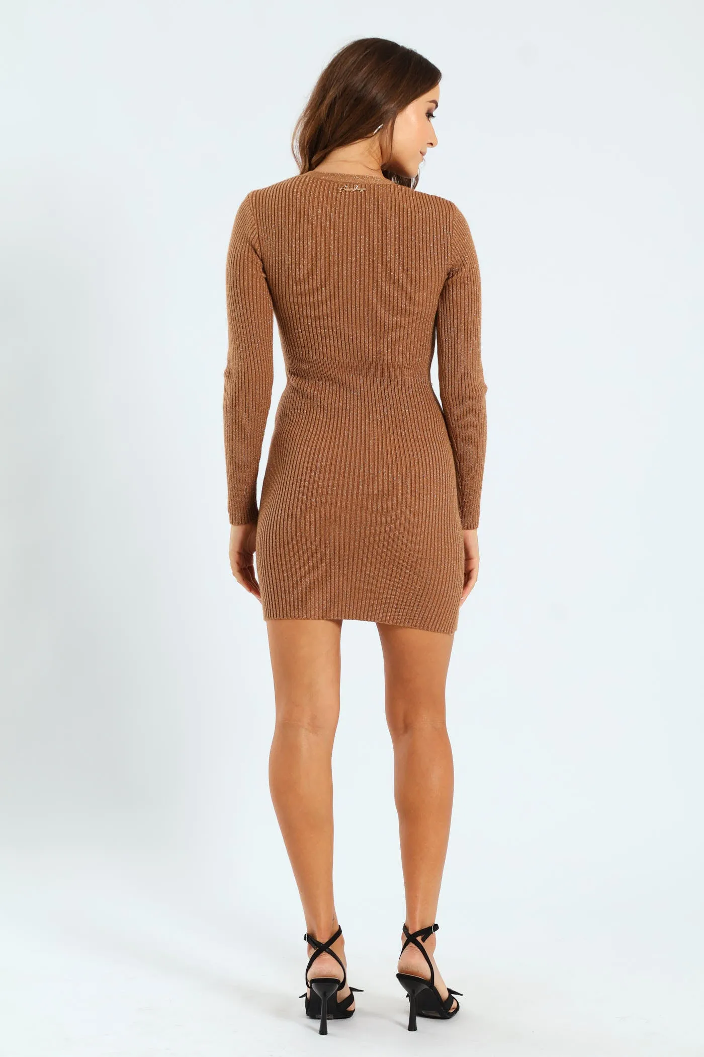 Mini Lurex Knit Dress With Gold Buttons sold by Edgars product image thumbnail 4