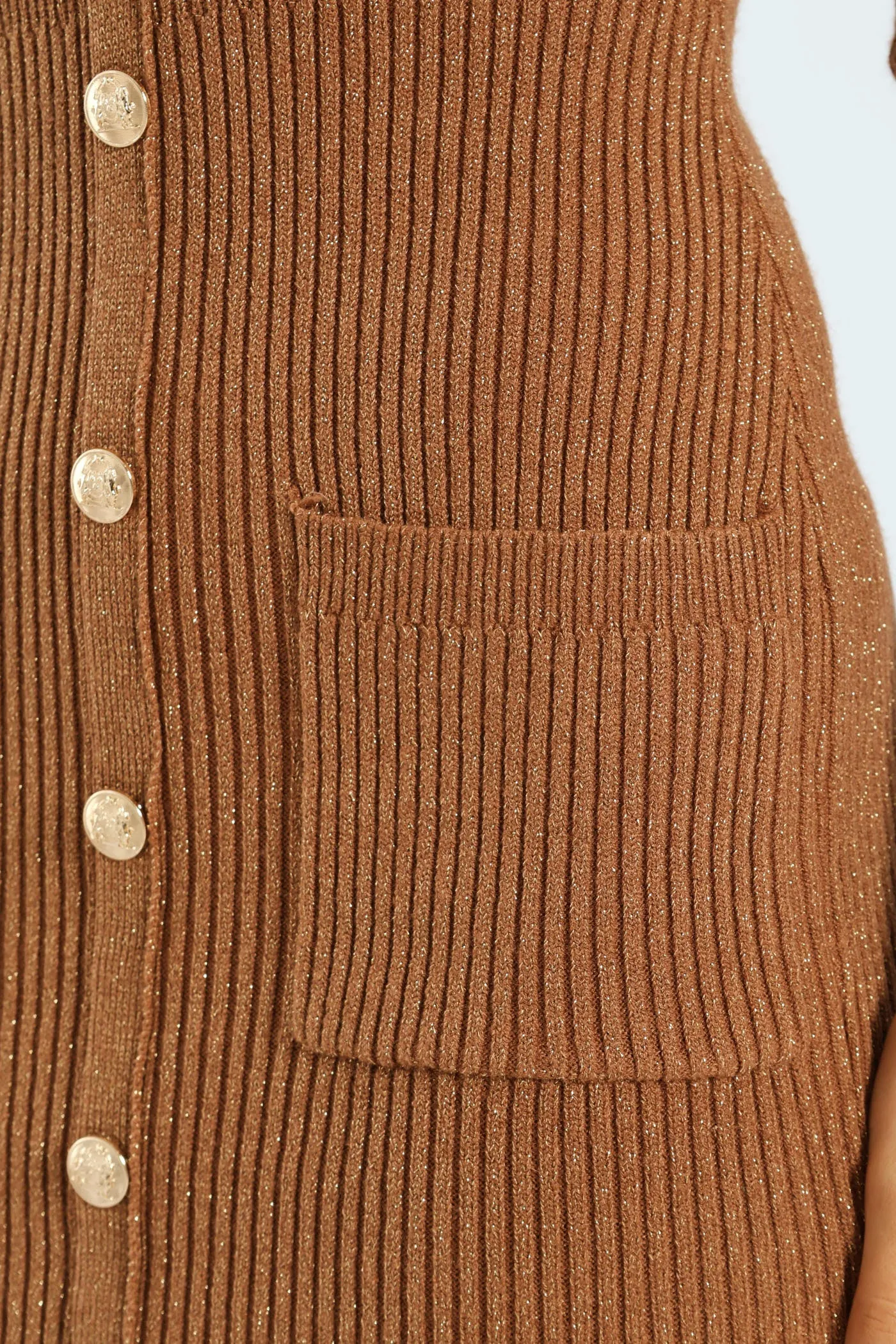 Mini Lurex Knit Dress With Gold Buttons sold by Edgars product image thumbnail 2