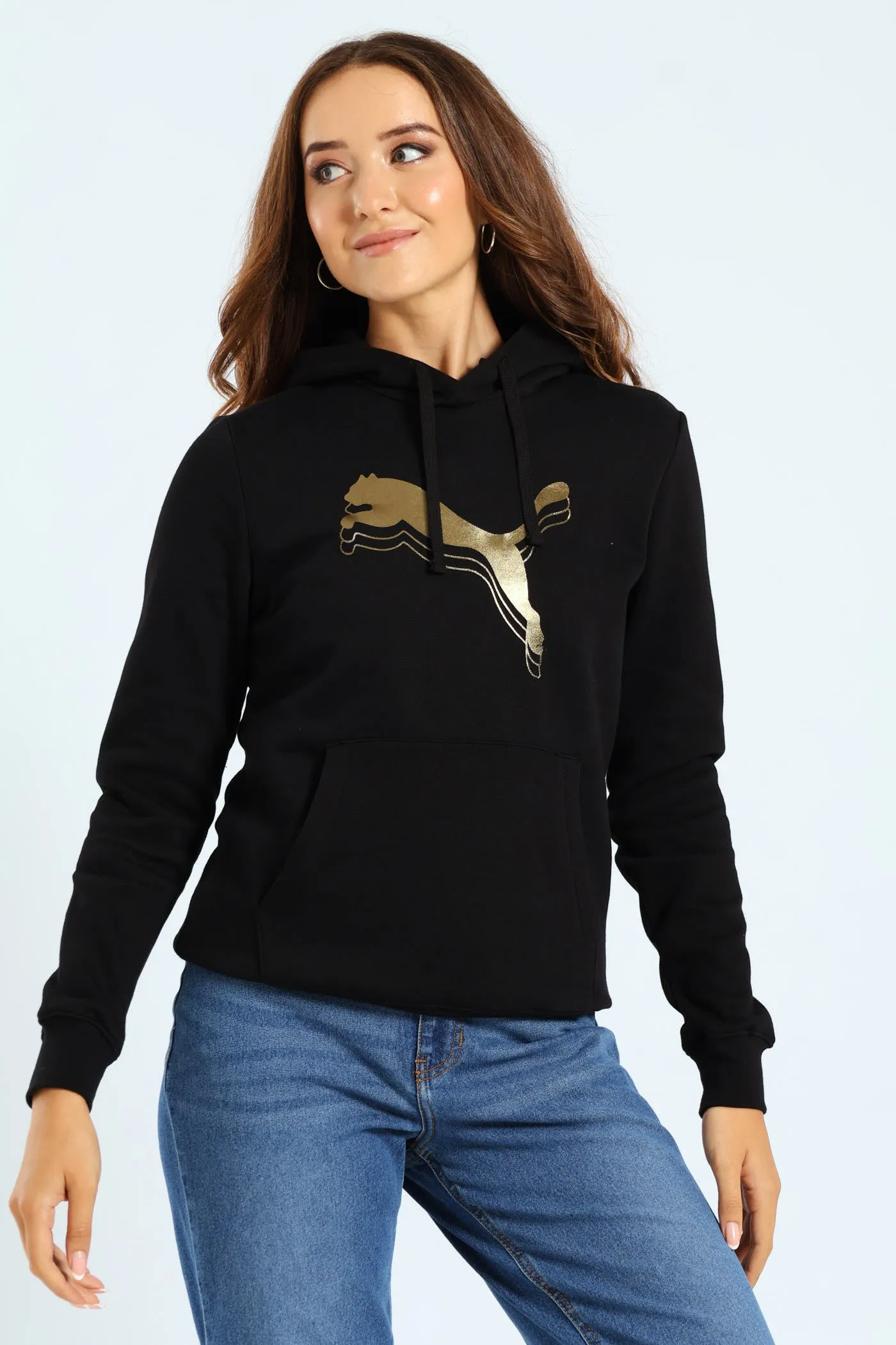 Metallic Fleece Hoodie - Black sold by Edgars