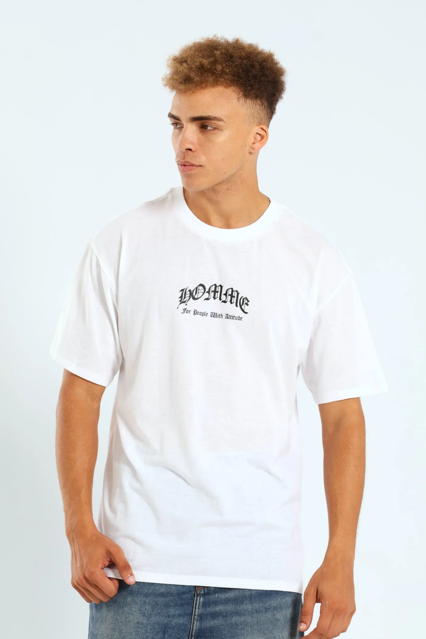 Inverse Skull Print Tee - White sold by Edgars