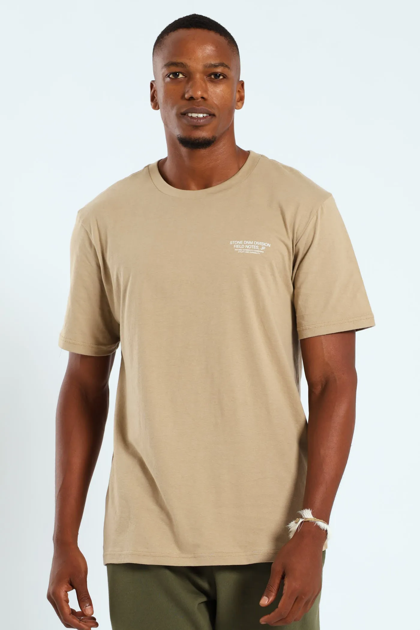 Mt Fuji Field Notes Front & Back Tee - Taupe sold by Edgars