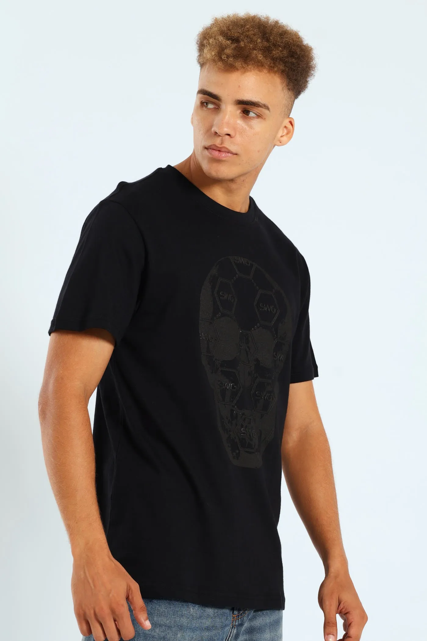 HD Skull Print Tee - Black sold by Edgars