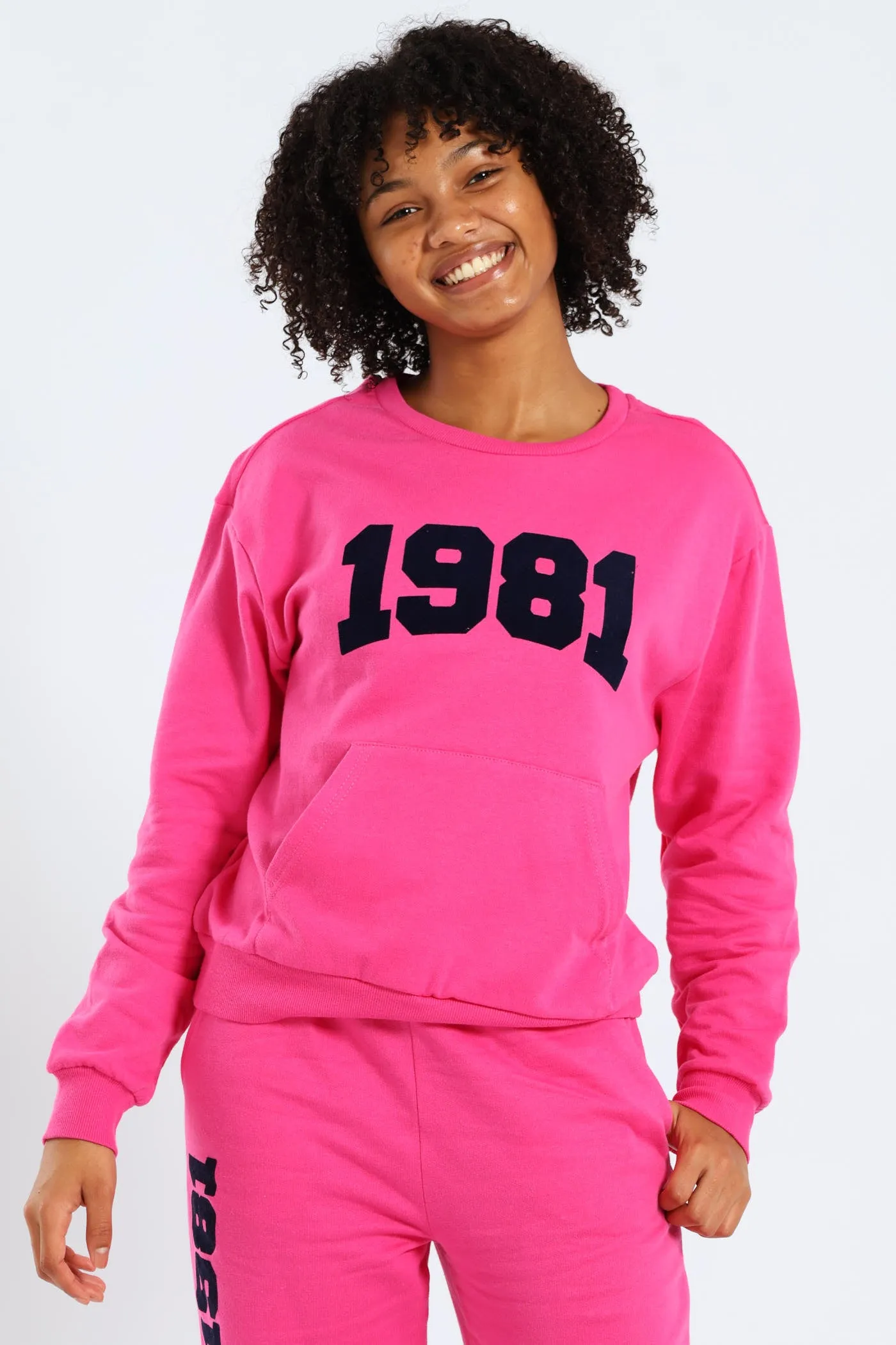 Girls Oversized Fleece Top - Cerise sold by Edgars