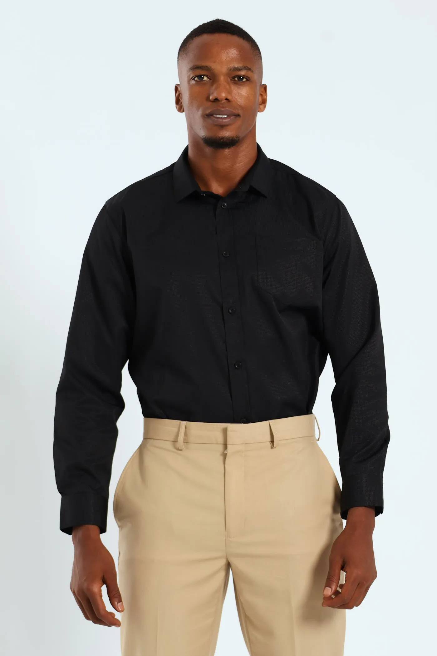 Textured Long Sleeve Shirt - Black sold by Edgars product image thumbnail 5