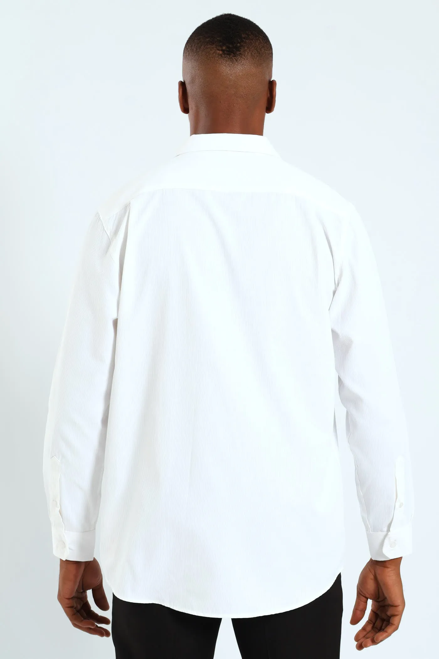 Textured Long Sleeve Shirt - White sold by Edgars product image thumbnail 3