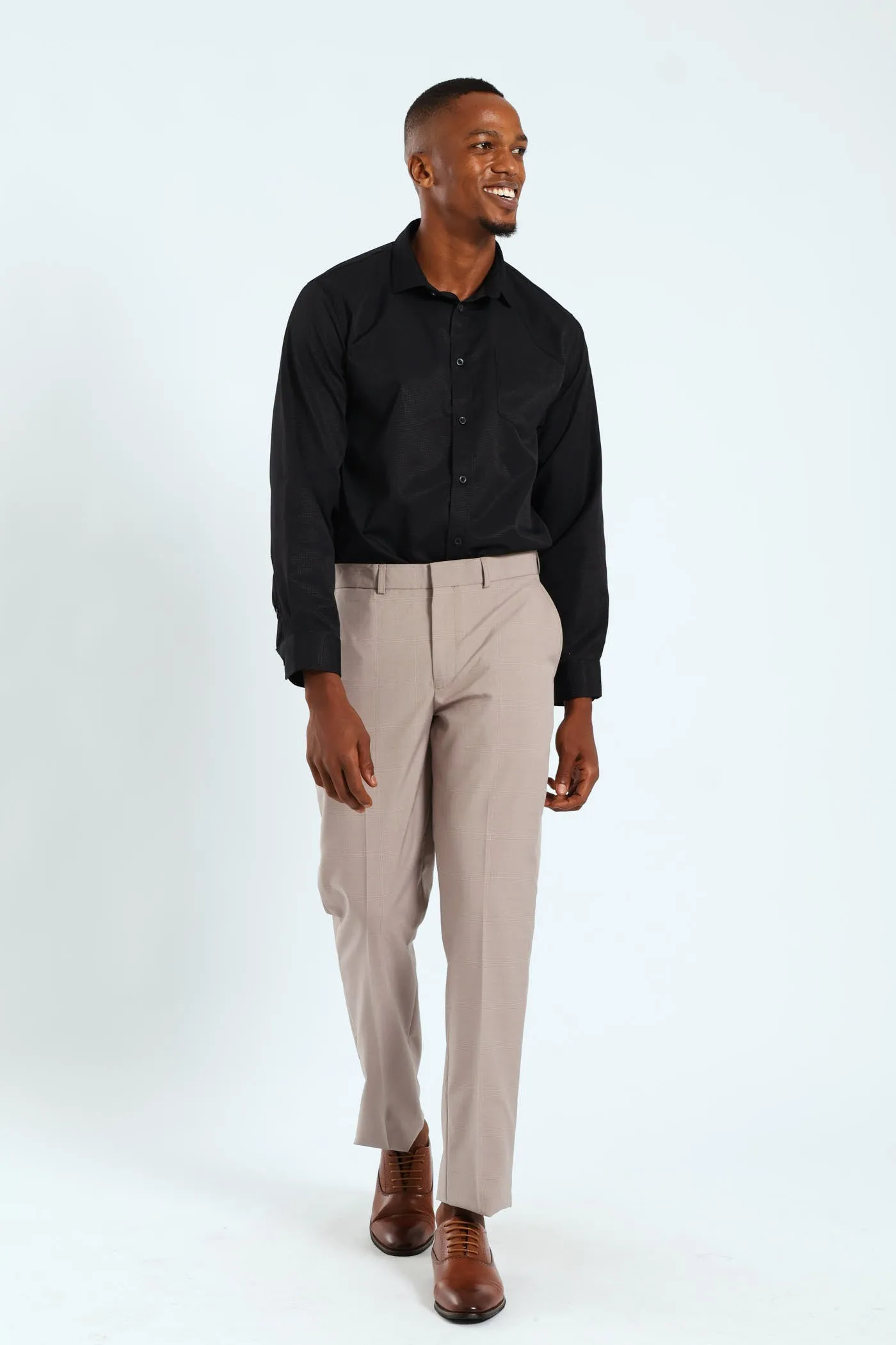 Slim Textured Long Sleeve Shirt - Black sold by Edgars product image thumbnail 4