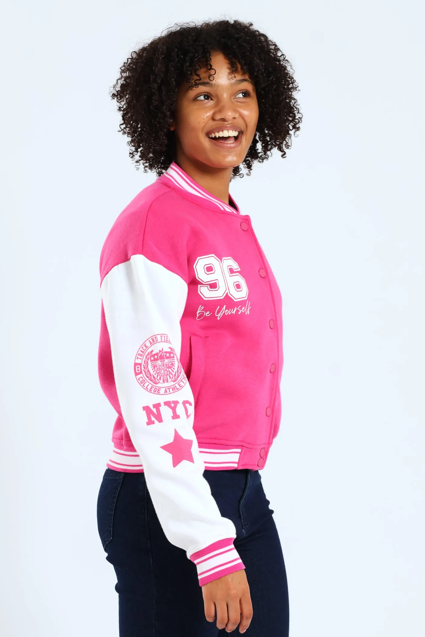 Girls Baseball Jacket - Pink sold by Edgars product image thumbnail 2