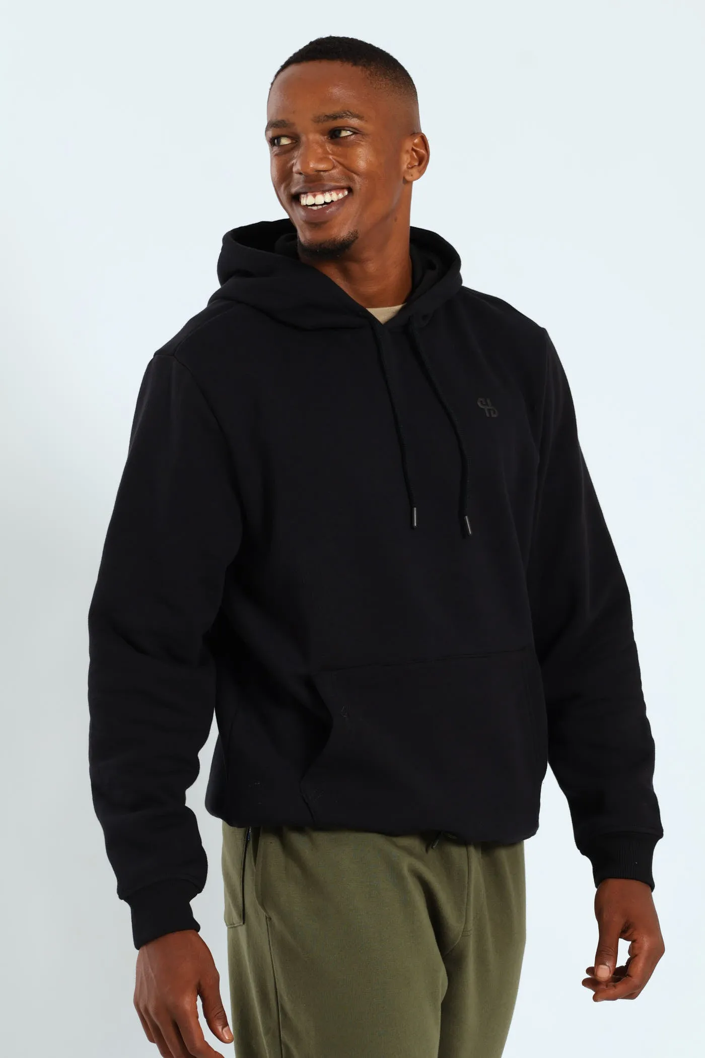 Plain Fleece Hoodie Pullover - Black sold by Edgars product image thumbnail 3