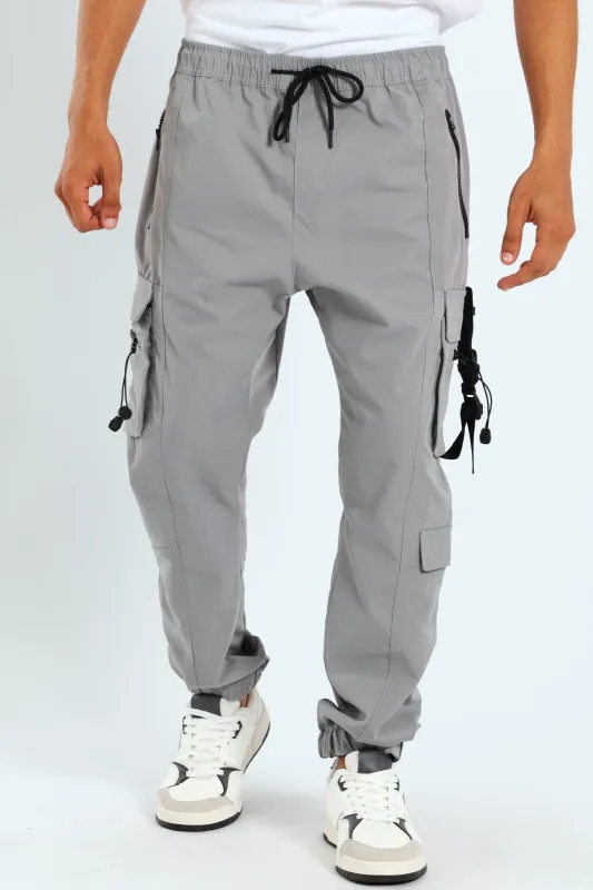 Strap Cargo Jogger - Grey sold by Edgars