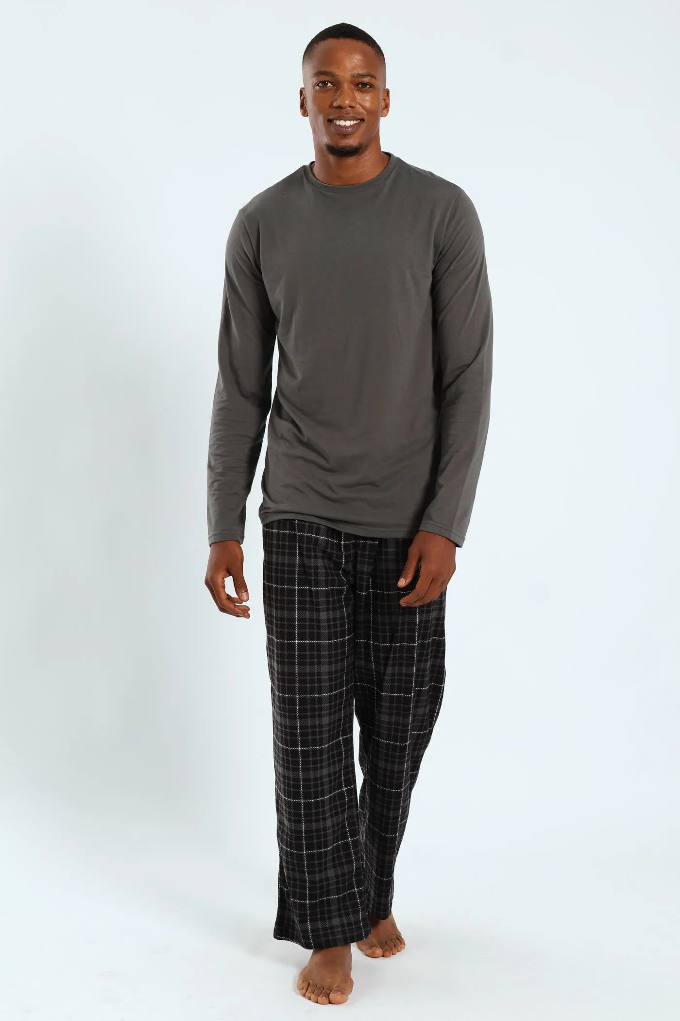 Long Sleeve Top & Butterfleece Pants - Grey sold by Edgars