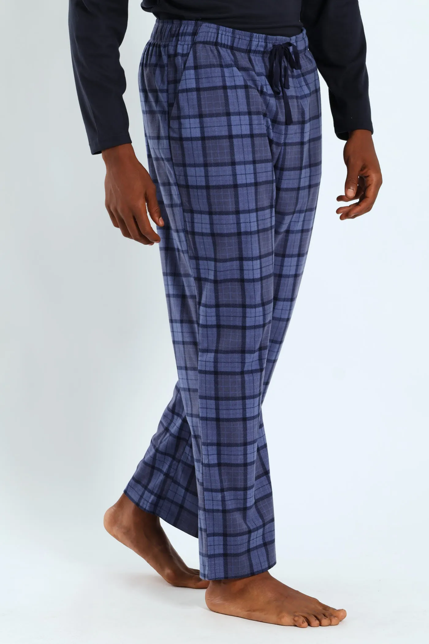 Check Butterfleece Pants - Blue sold by Edgars