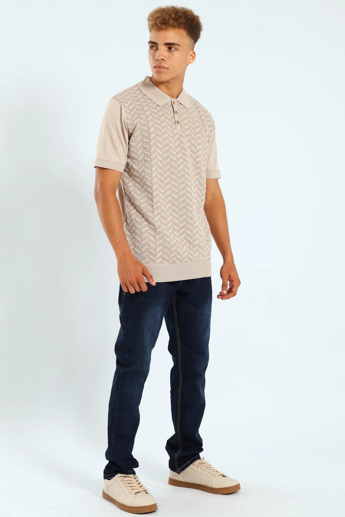 Heringbone Knitwear Golfer - Stone sold by Edgars product image thumbnail 4