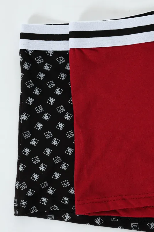 2 Pack Griffin Printed Trunk - Maroon/Black sold by Edgars