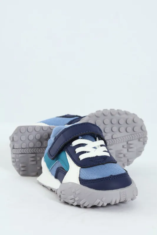 Pre-Boys Retro Sneaker - Blue sold by Edgars