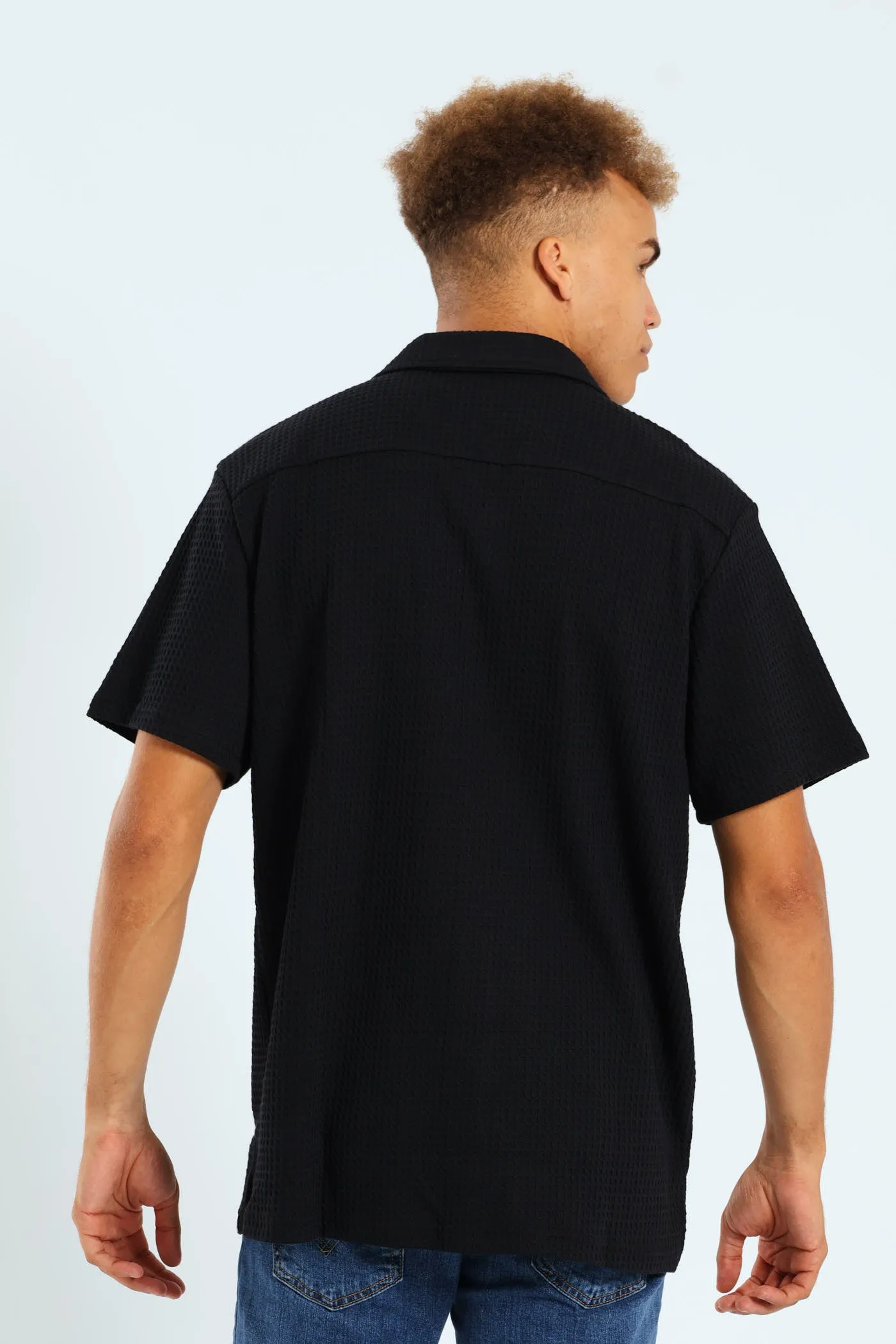 Grid Waffel Shirt - Black sold by Edgars product image thumbnail 3