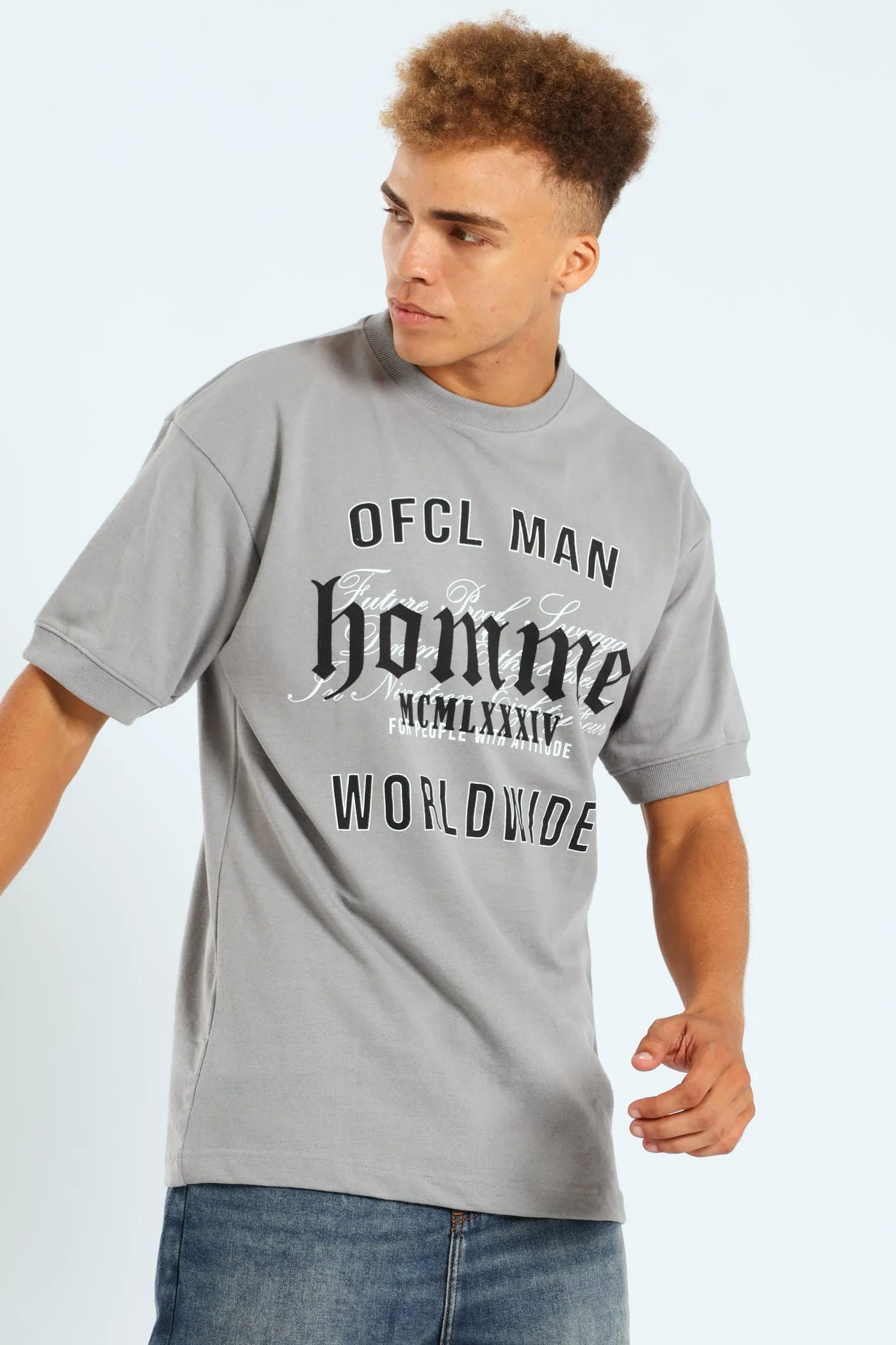 Short Sleeve Cuffed Terry Tee - Light Grey sold by Edgars product image thumbnail 2