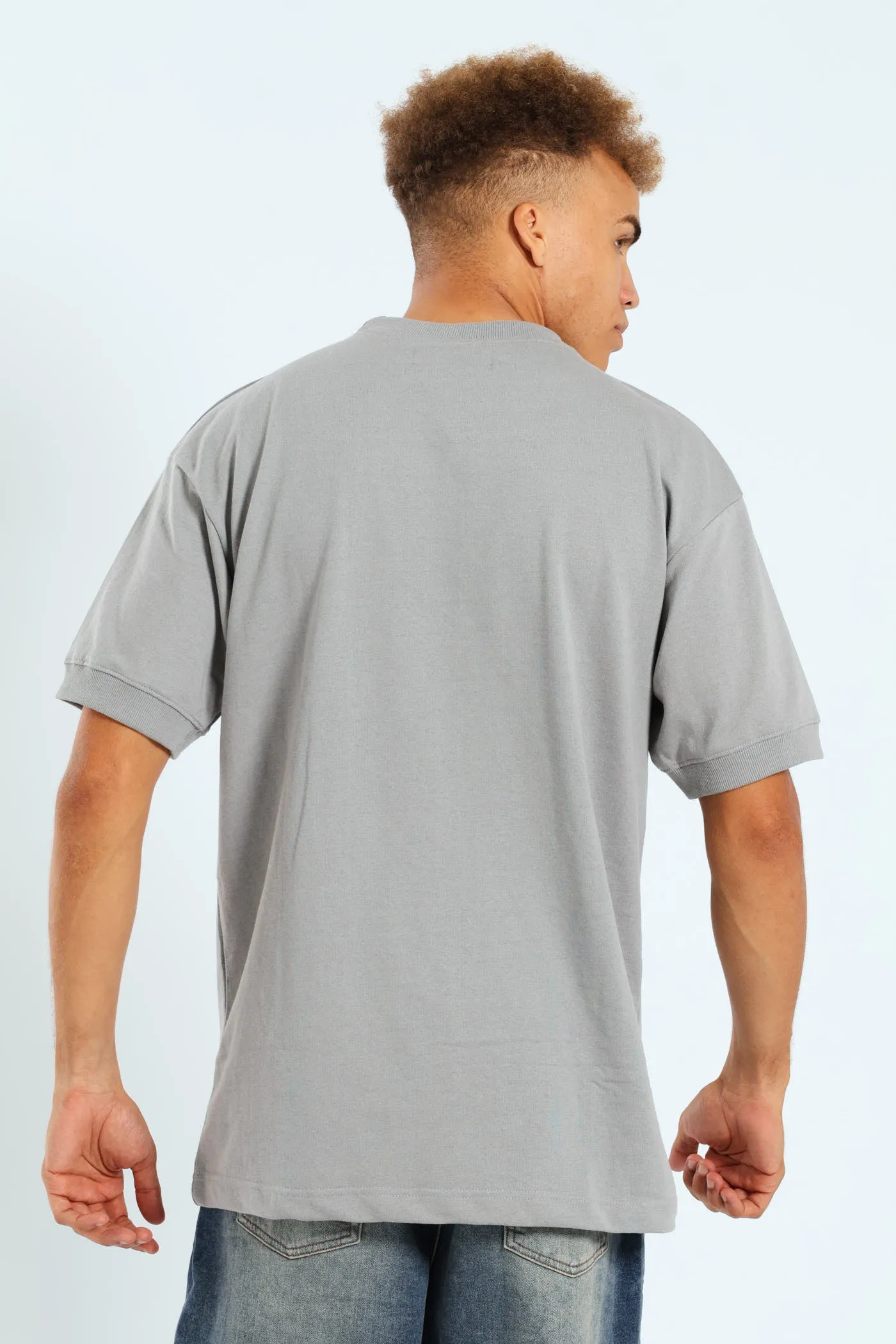 Short Sleeve Cuffed Terry Tee - Light Grey sold by Edgars product image thumbnail 3