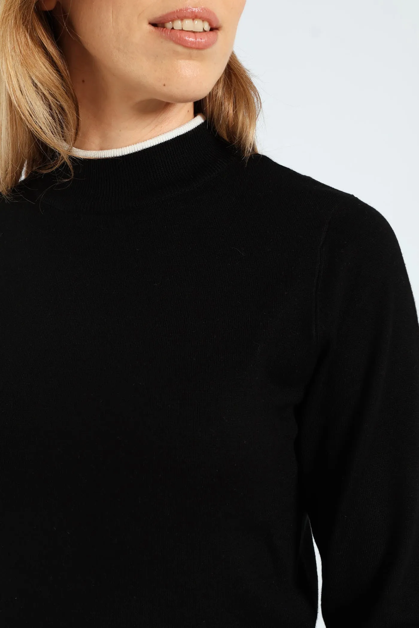 Turtleneck Tipped Pullover - Black/Cream sold by Edgars product image thumbnail 2