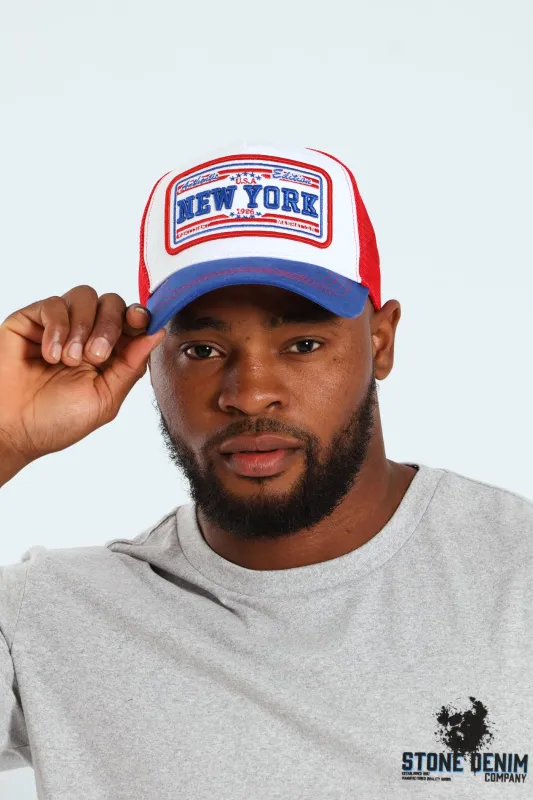 Trucker Cap - White/Red sold by Edgars 