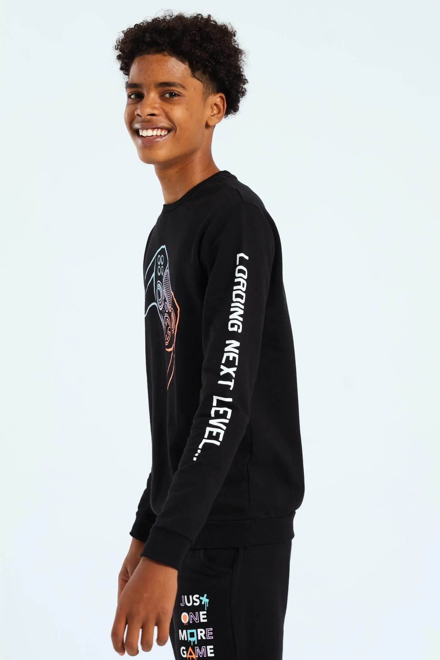 Boys Gamer Crew Top - Black sold by Edgars product image thumbnail 3