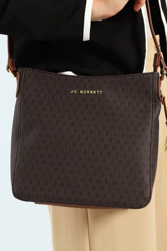 Miranda Ladies Plain Messanger Bag - Brown sold by Edgars