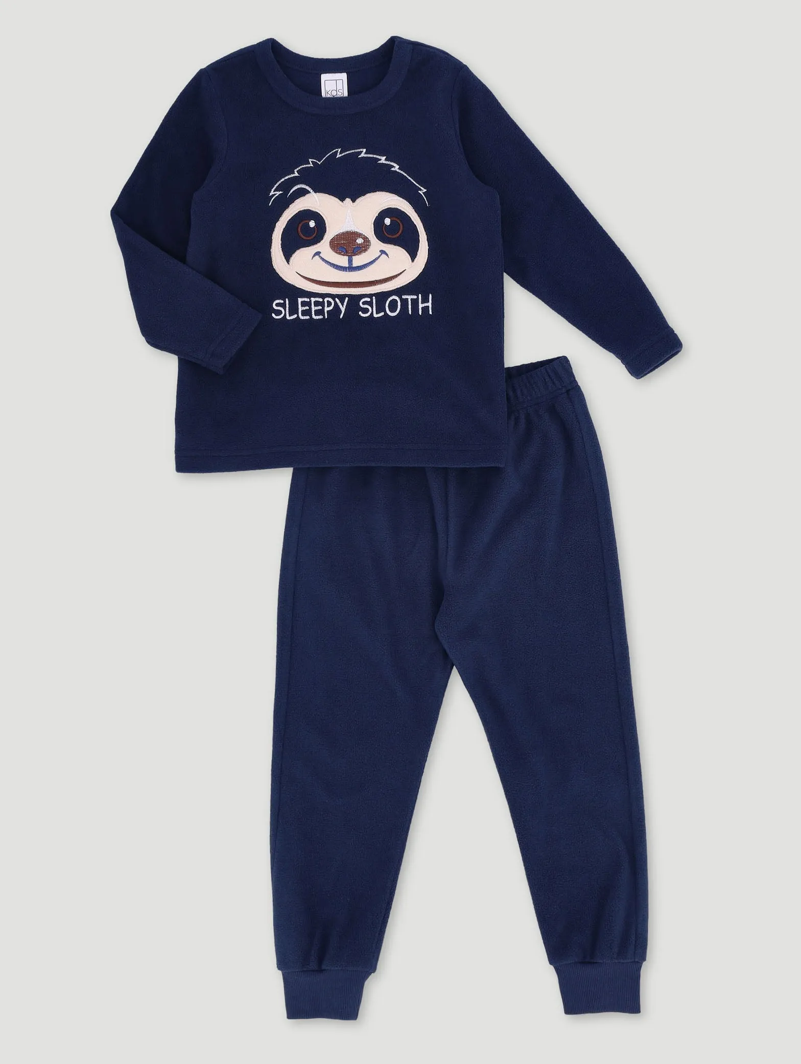 Pre-Boys Sloth Applique Sleep Set - Navy sold by Edgars