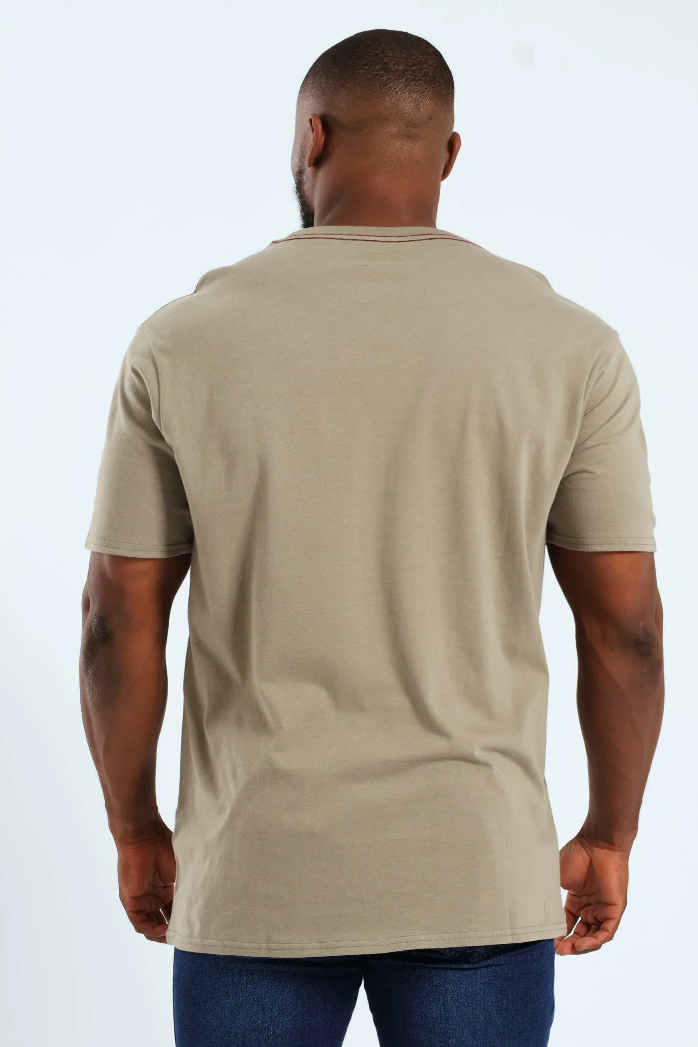 AG Seal Red Stitch Tee - Taupe sold by Edgars product image thumbnail 4