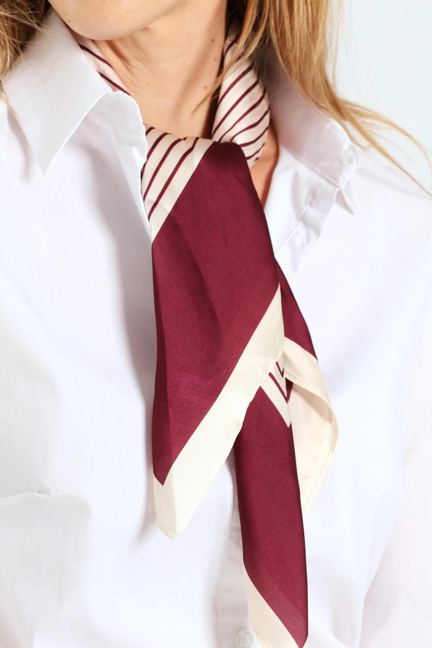 Silk Touch Square Print Scar - Burgundy sold by Edgars product image thumbnail 2