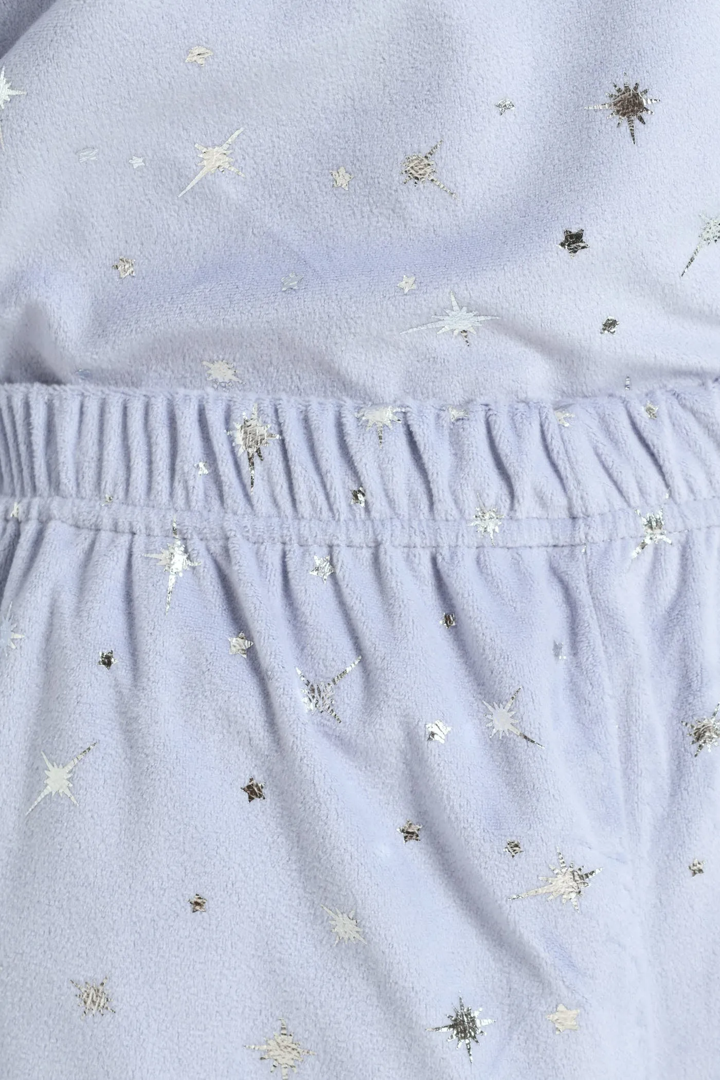 Long Sleeve Velour Embossed Star Top & Pants Set - Light Blue sold by Edgars product image thumbnail 2