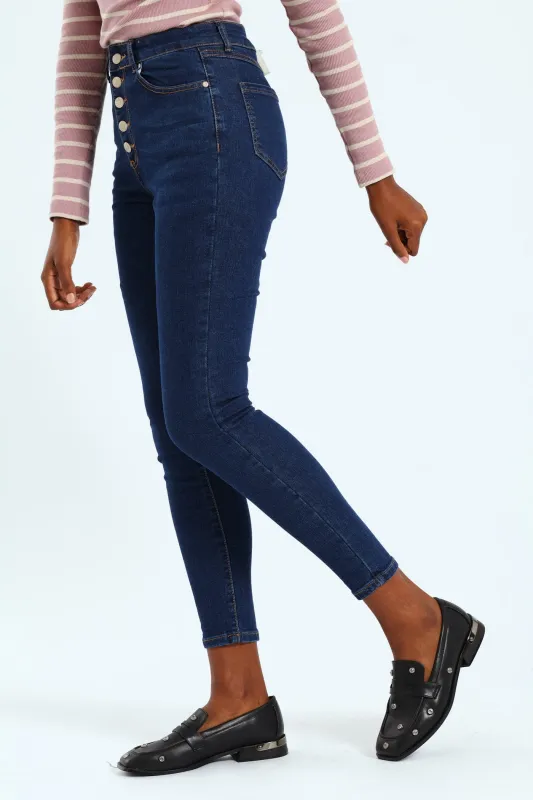 Five Button Skinny Jean - Dark Wash sold by Edgars