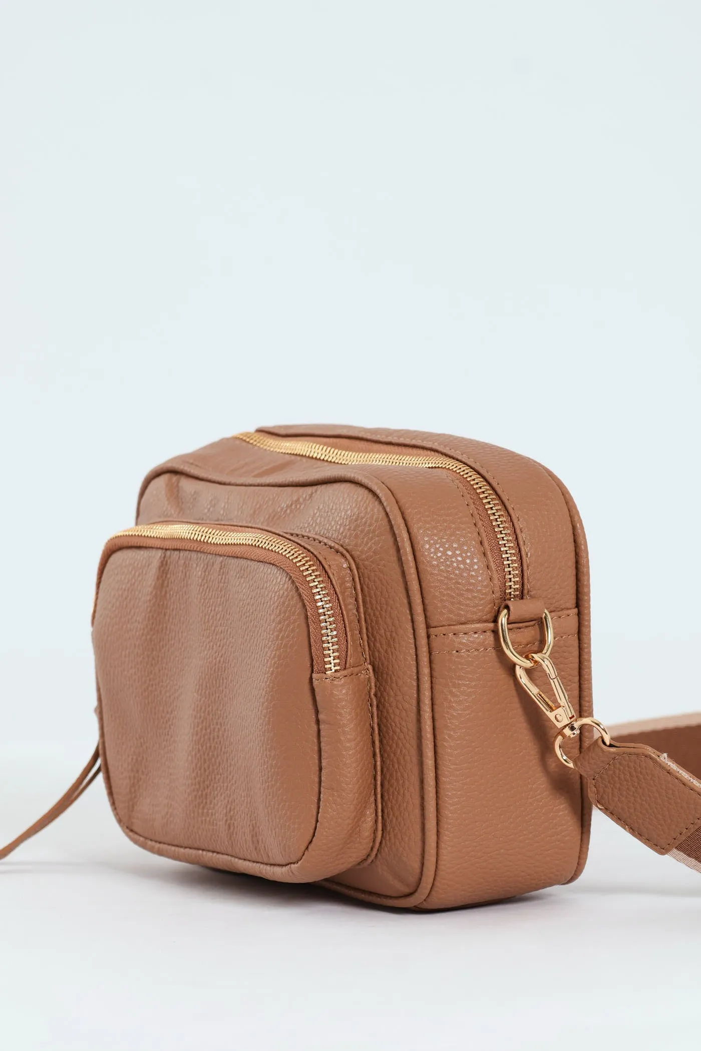 Front Zip Camera Bag With Webbing Strap - Tan sold by Edgars product image thumbnail 4