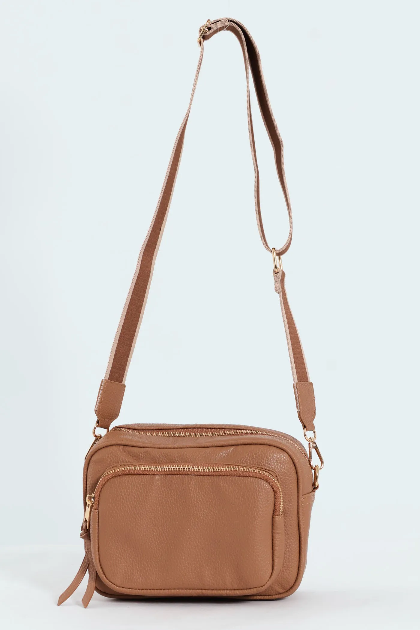 Front Zip Camera Bag With Webbing Strap - Tan sold by Edgars product image thumbnail 5