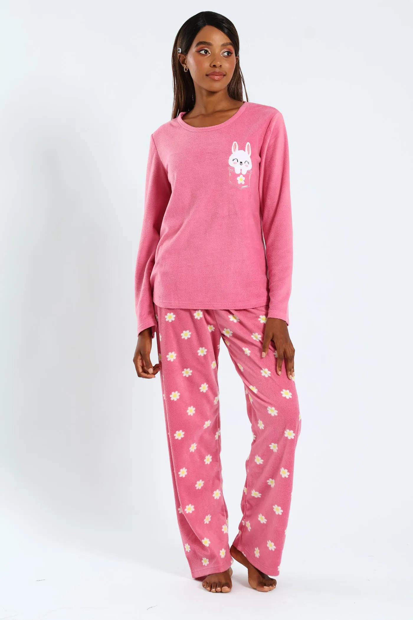 Polar Fleece Bunny Pocket Sleep Set - Pink sold by Edgars product image thumbnail 4