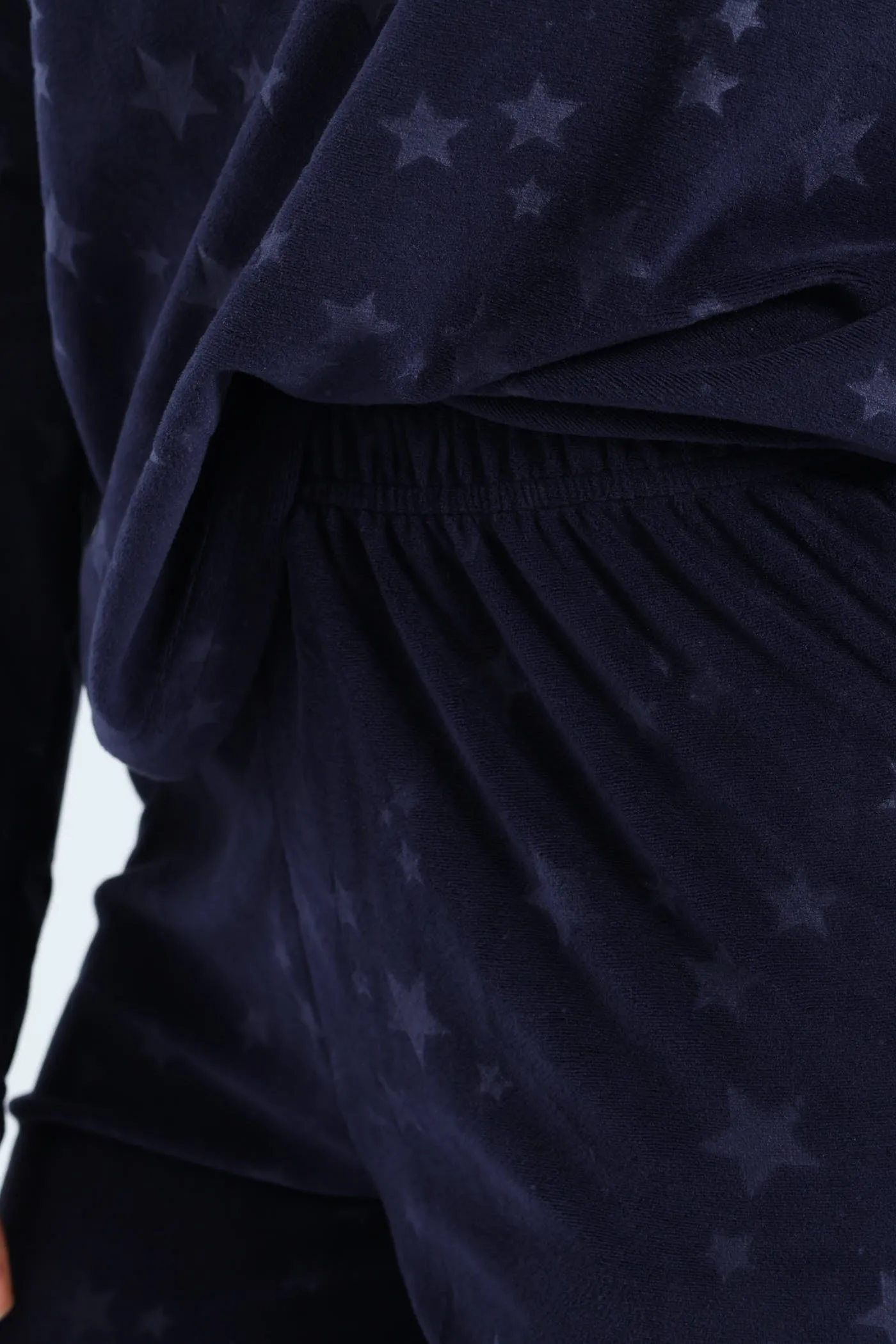 Long Sleeve Embossed Stars Top & Pants Set - Navy sold by Edgars product image thumbnail 2